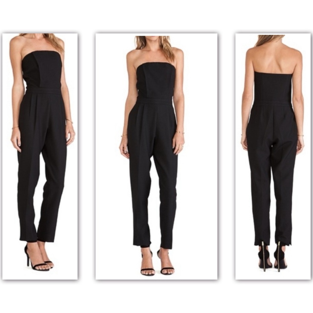 Trina Turk Black Strapless Jumpsuit Size 6